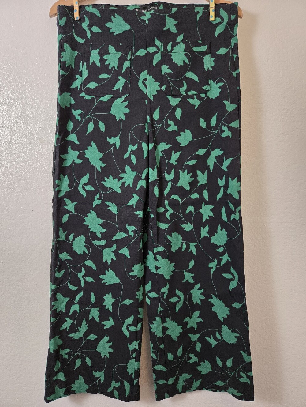 Jules & Leopold Floral Pattern Wide Leg Pants